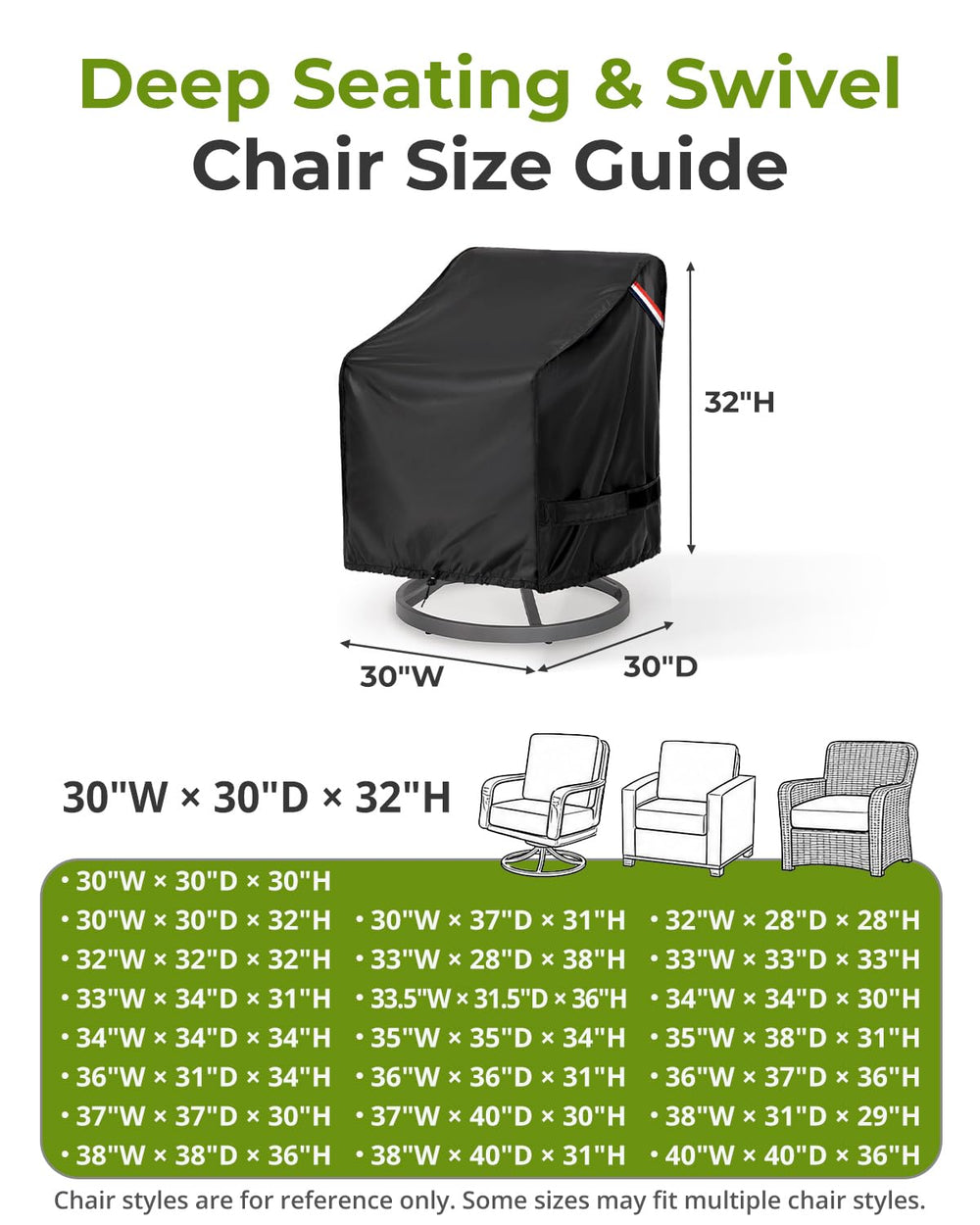 KylinLucky Patio Chair Cover with waterproof backing close-up