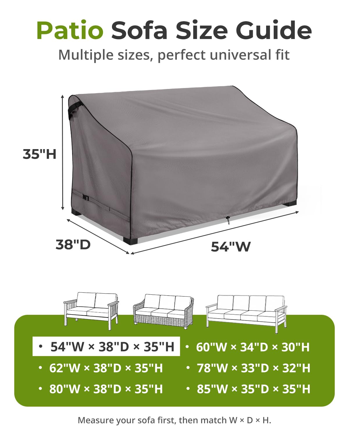 KylinLucky sofa cover showing secured fit with side straps