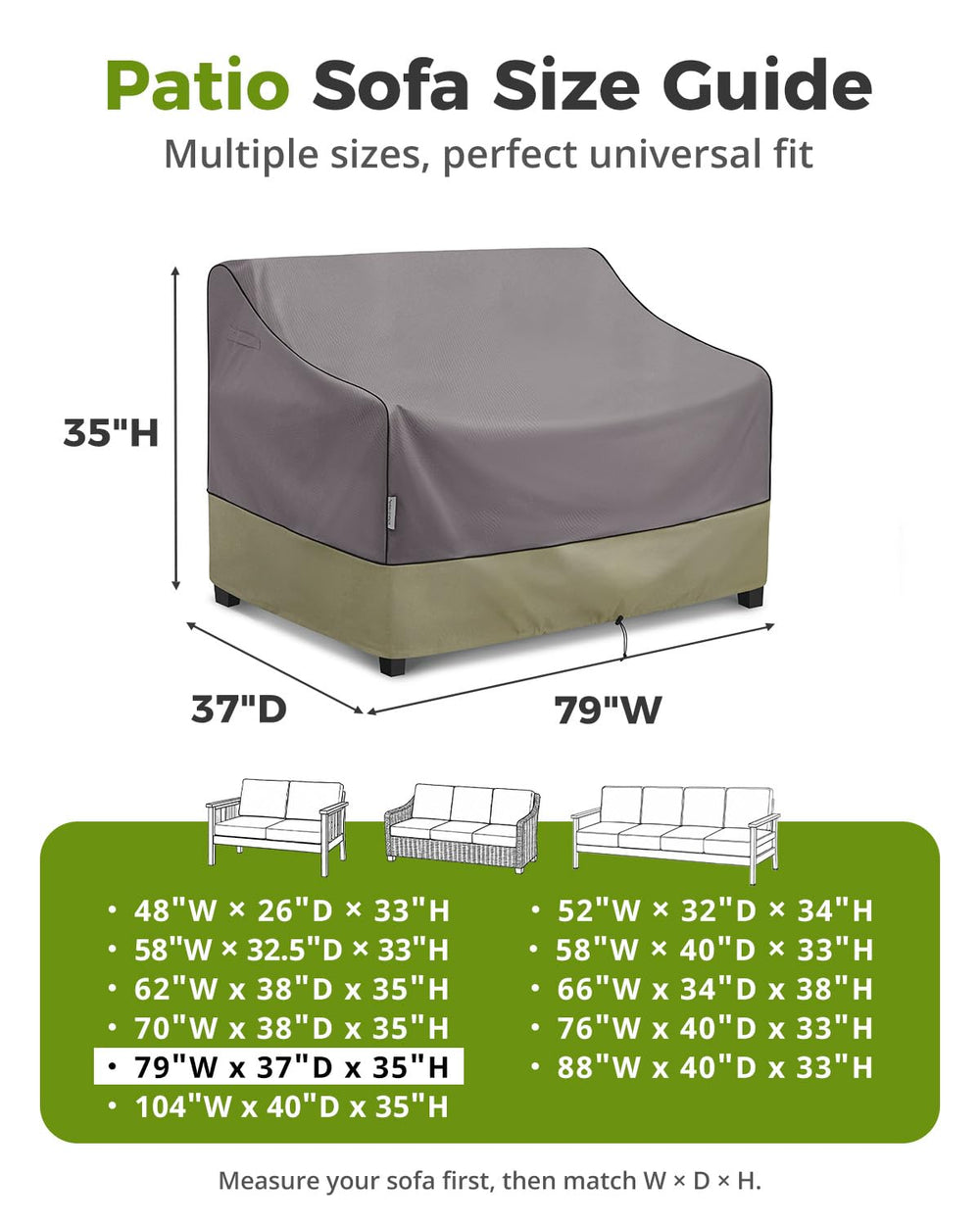 KylinLucky sofa cover showing water-resistant material