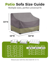 KylinLucky waterproof loveseat cover with padded handles
