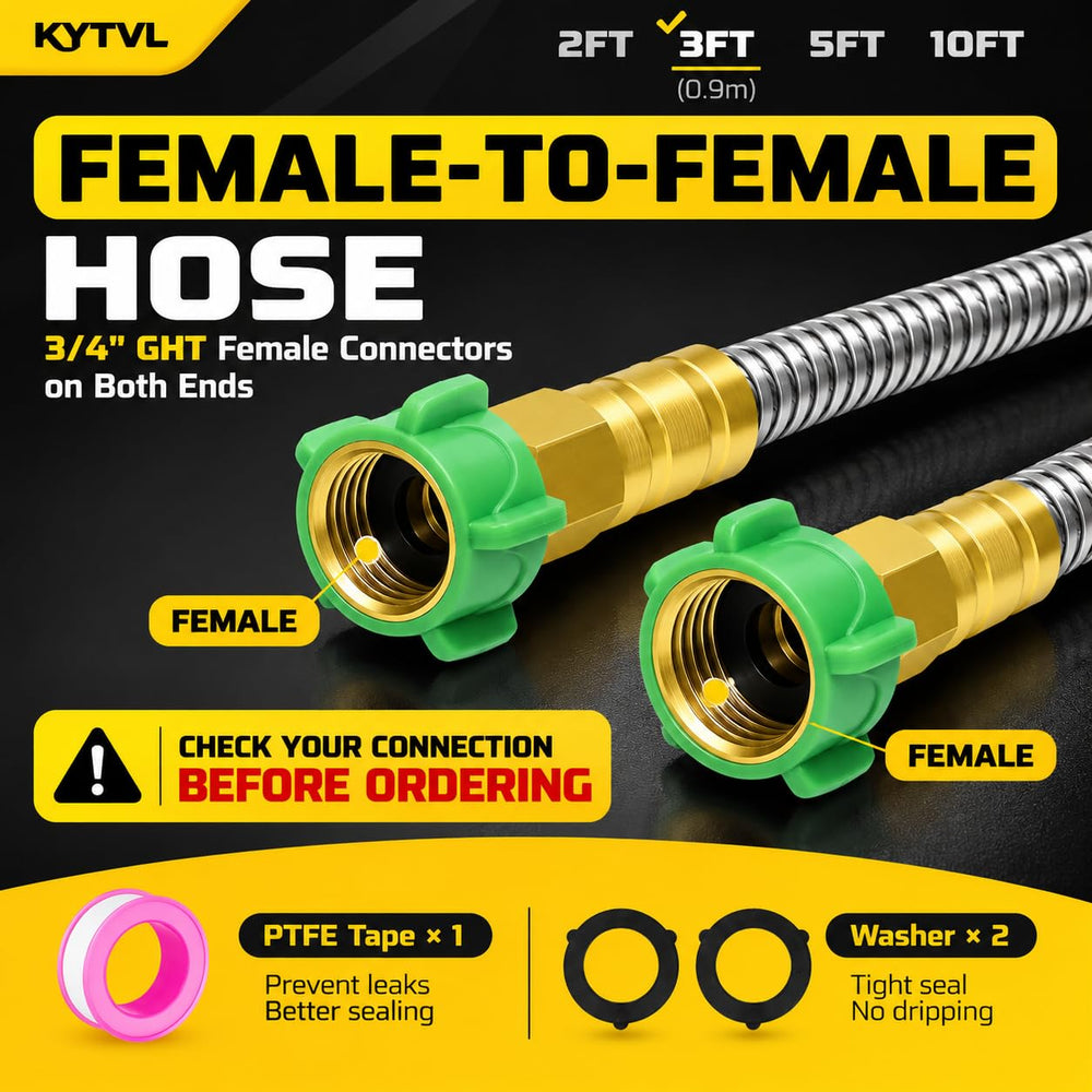 Kytvl 3FT Short Garden Hose leakproof connectors detail