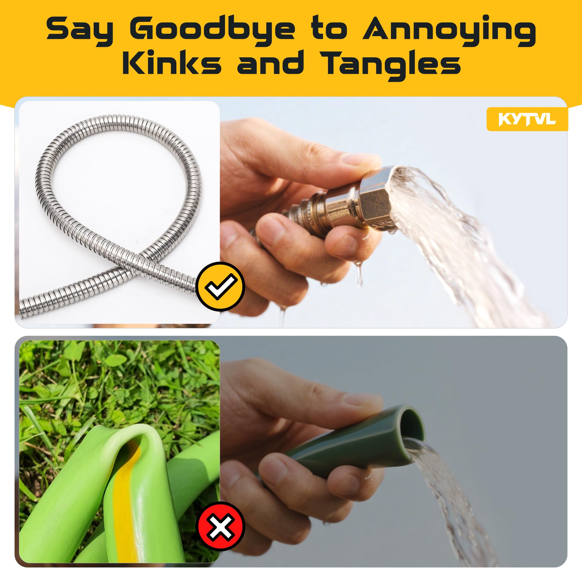 Kytvl 3FT Short Garden Hose with pet bathing use