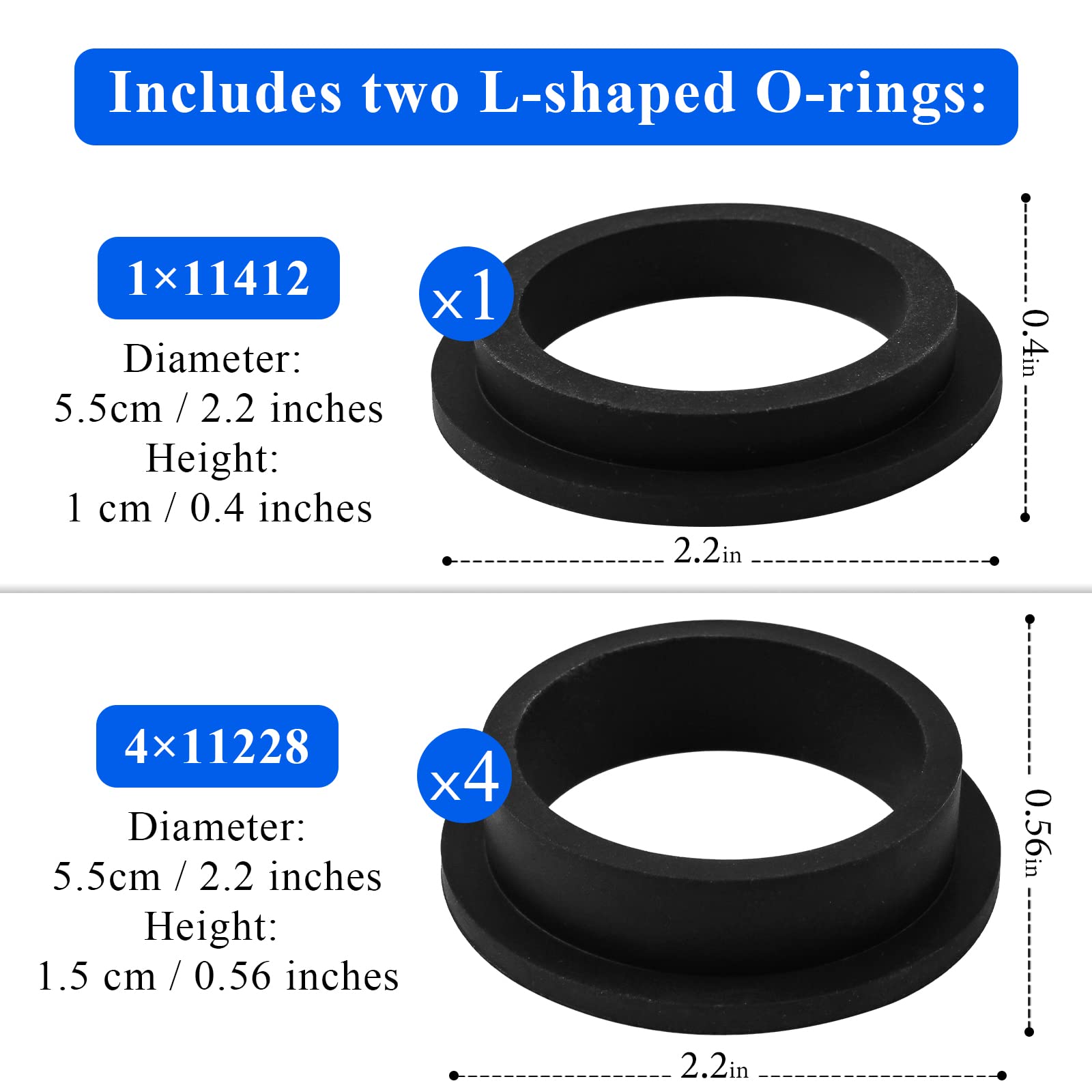 L-shaped o-rings from the Shuisen Sand Filter Pump Gasket set