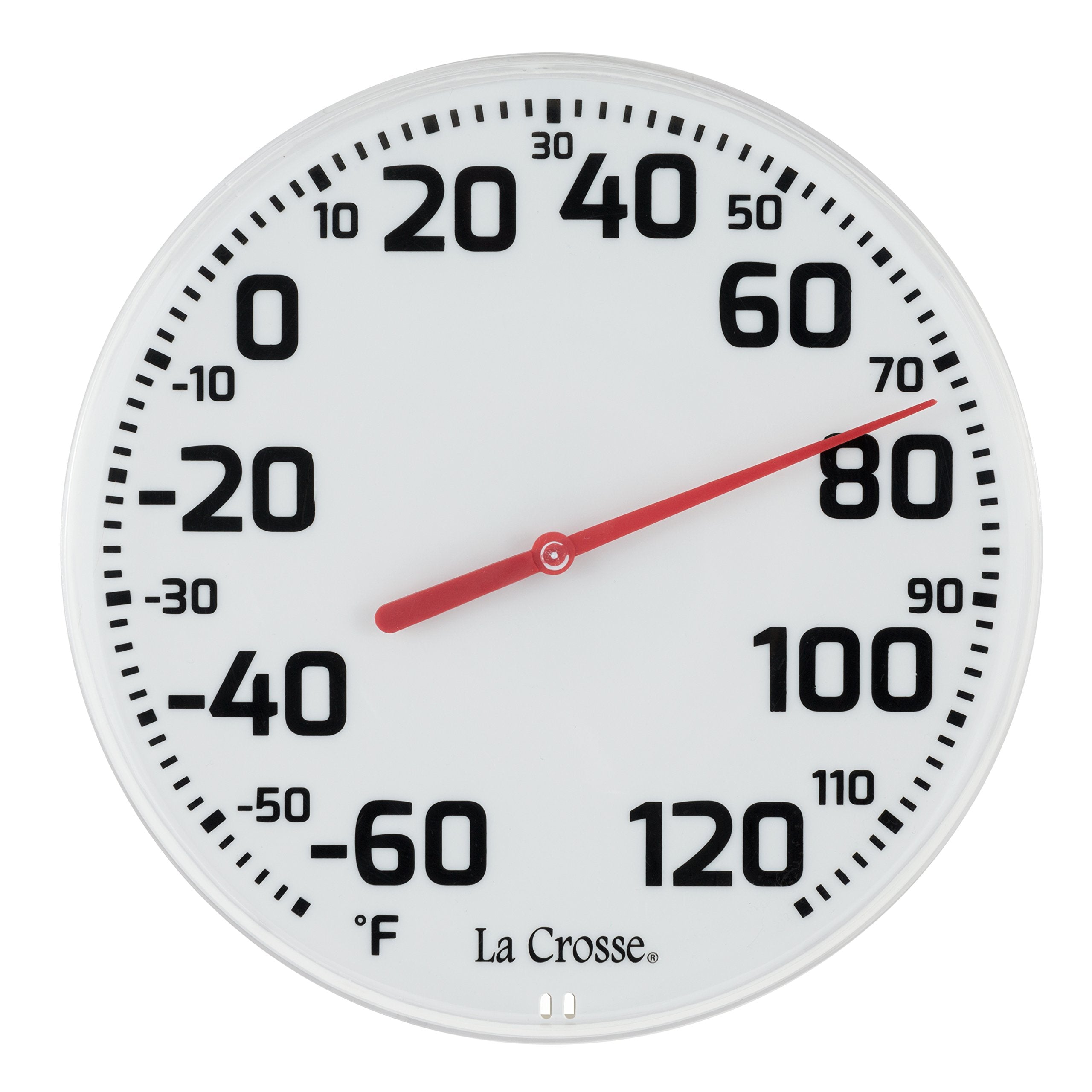 La Crosse Technology 8" Round Analog Dial Thermometer front view