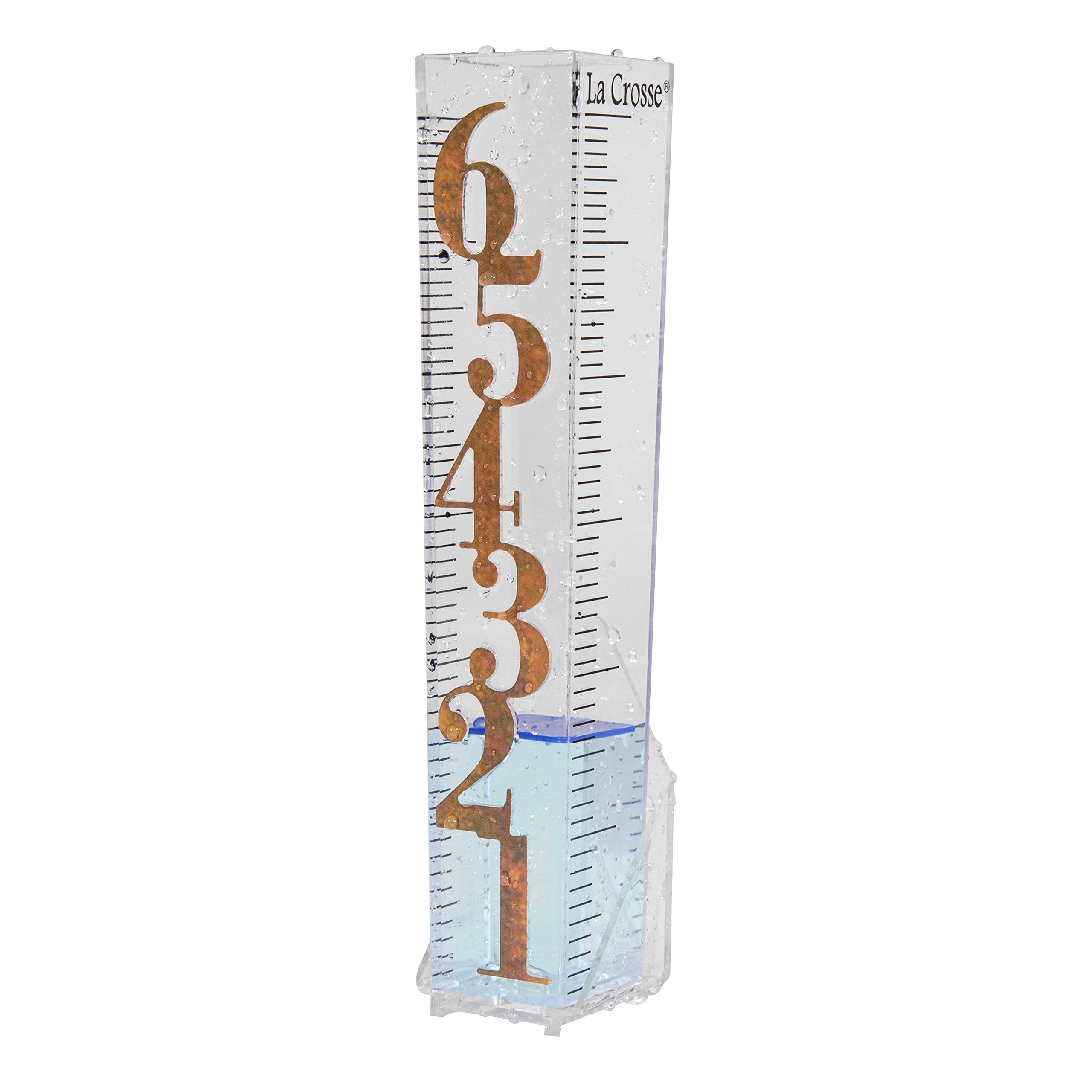 La Crosse Technology rain gauge with mounting bracket and screws