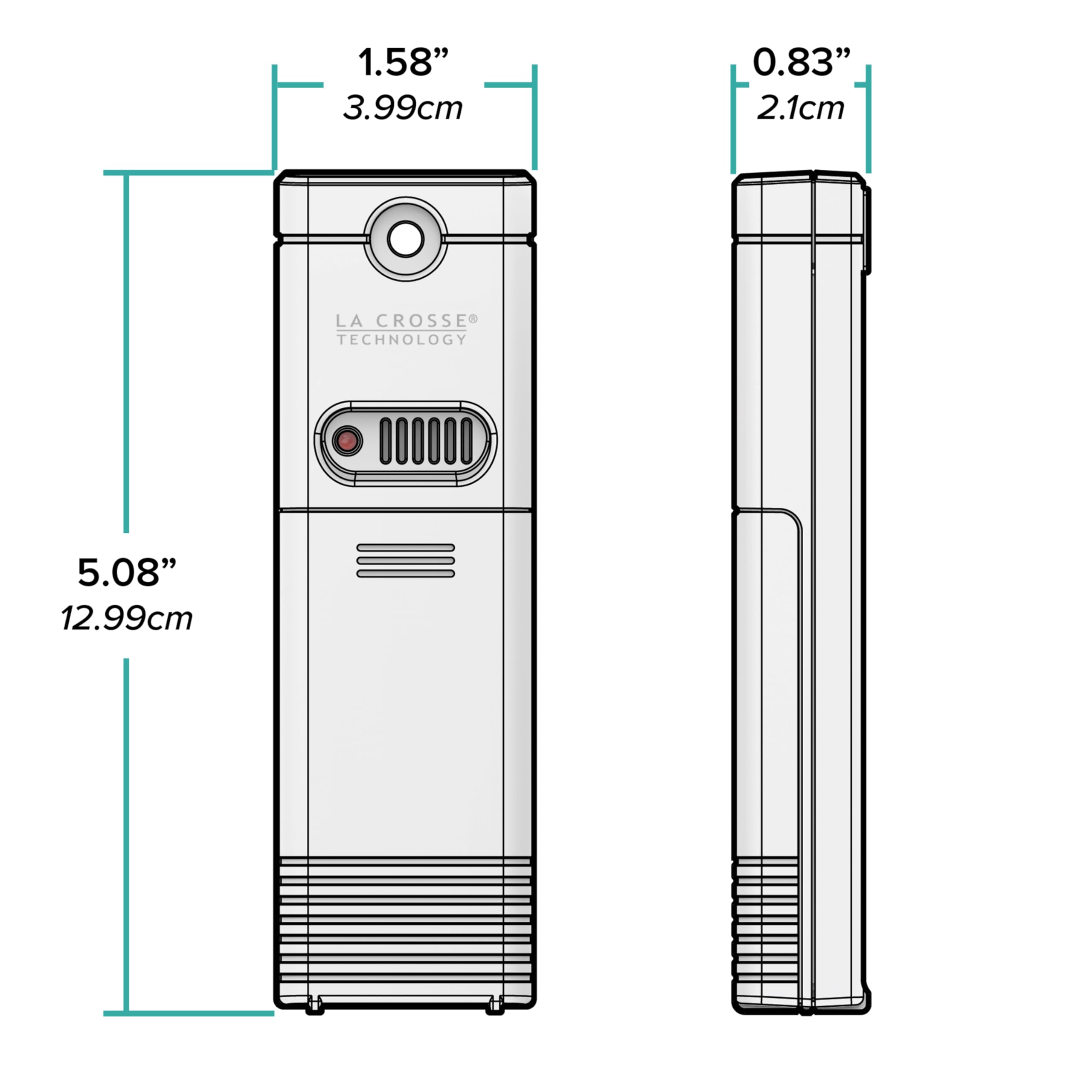 La Crosse Technology TX141TH-BV4 Wireless Sensor back view