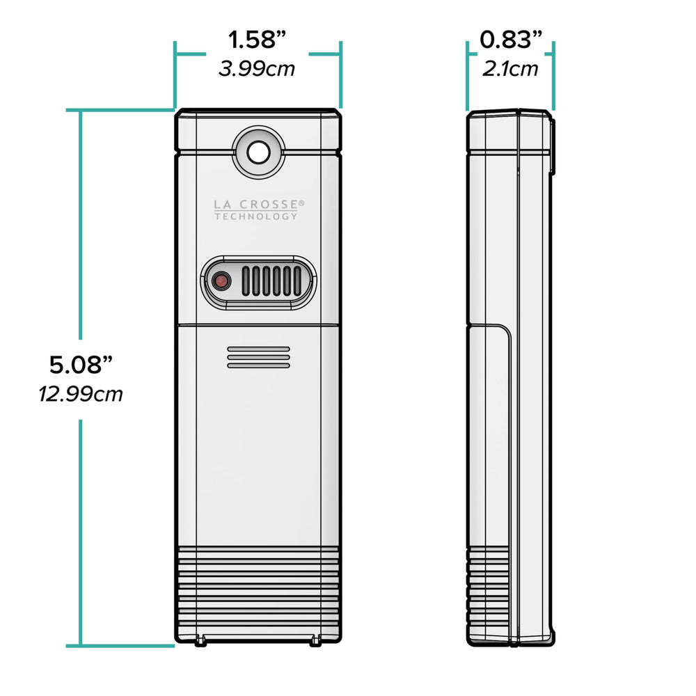 La Crosse Technology TX141TH-BV4 Wireless Sensor back view