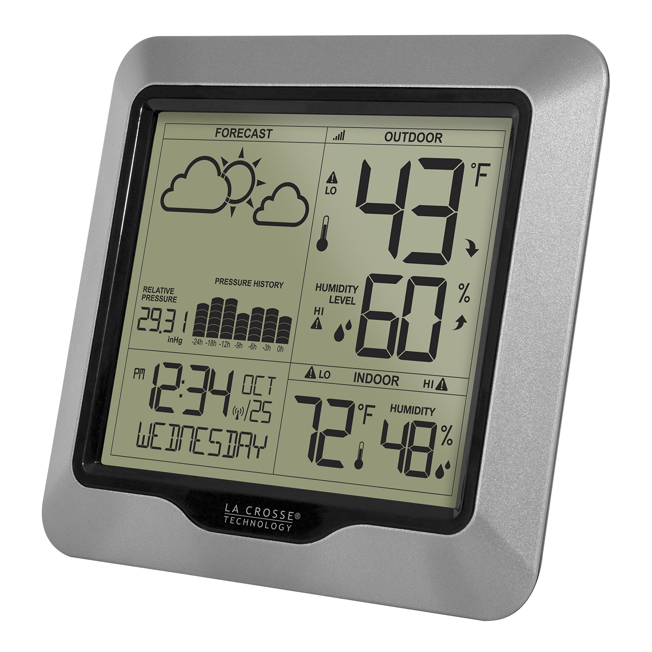 La Crosse Technology Weather Station with time and date display