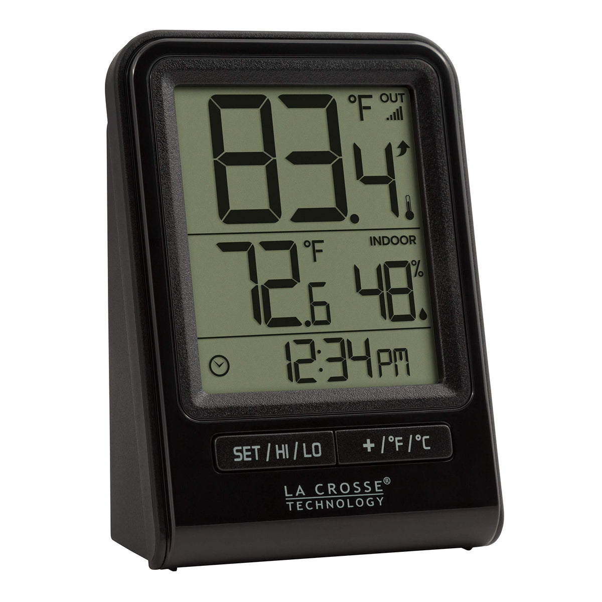 La Crosse Technology Wireless Thermometer indoor base station front view