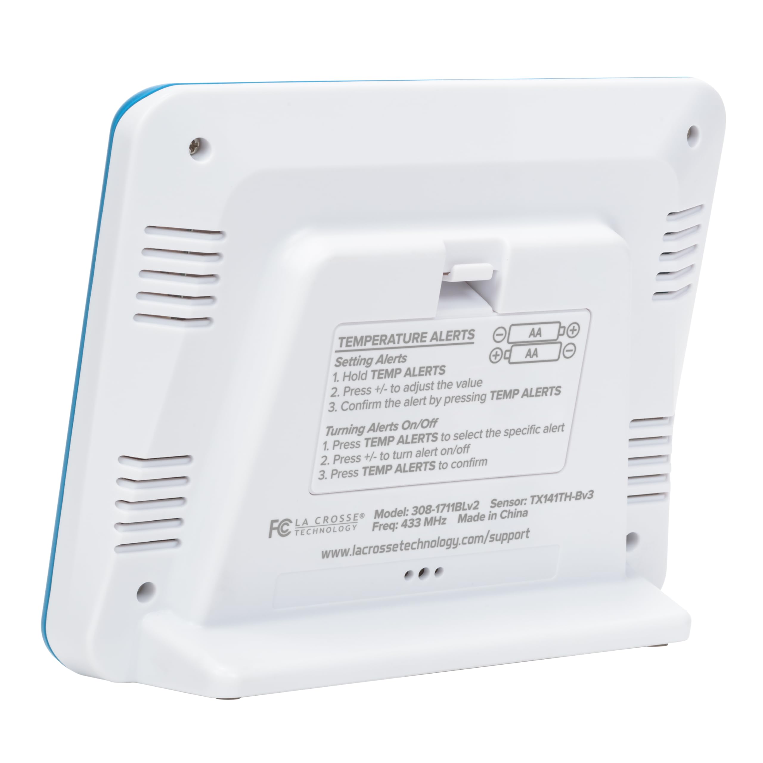 La Crosse Technology Wireless Weather Station showing temperature and humidity