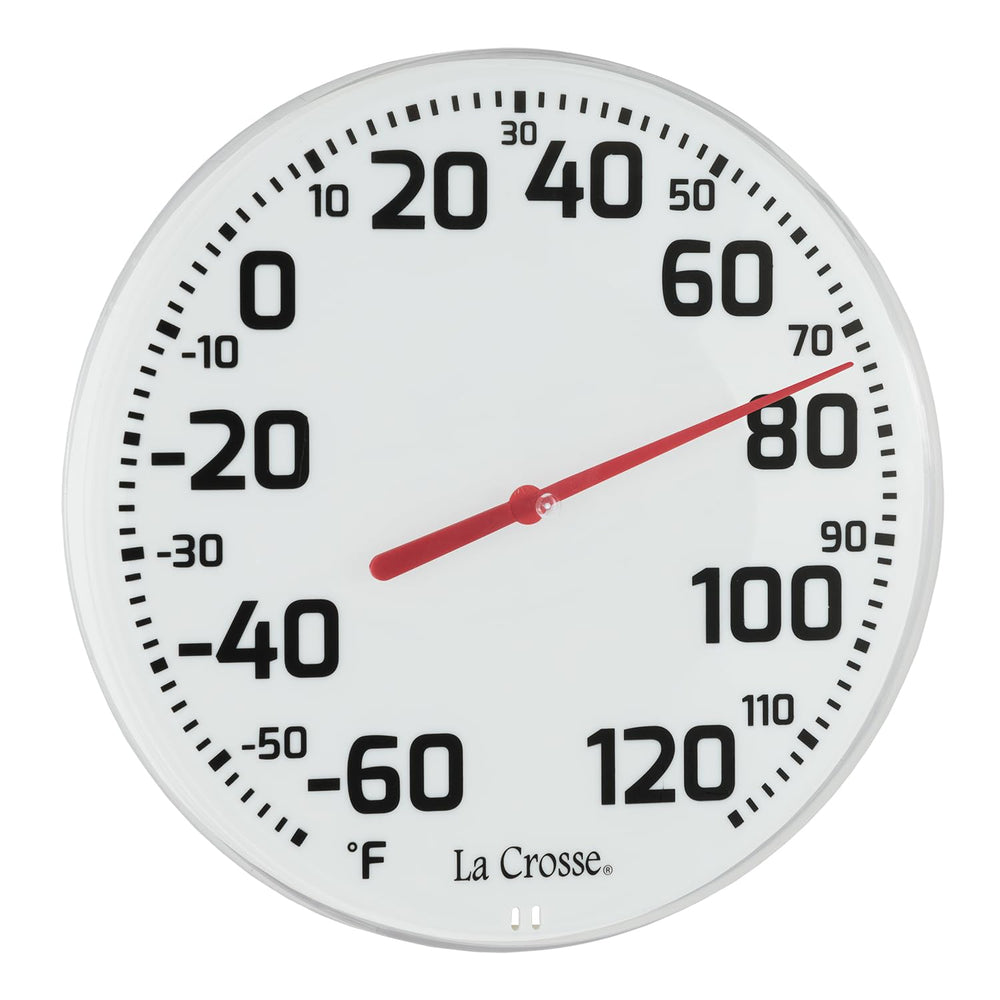 La Crosse thermometer mounted on a wall