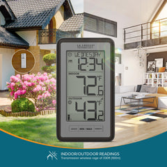 La Crosse WS-9160U-IT V3 display showing indoor humidity and temperature