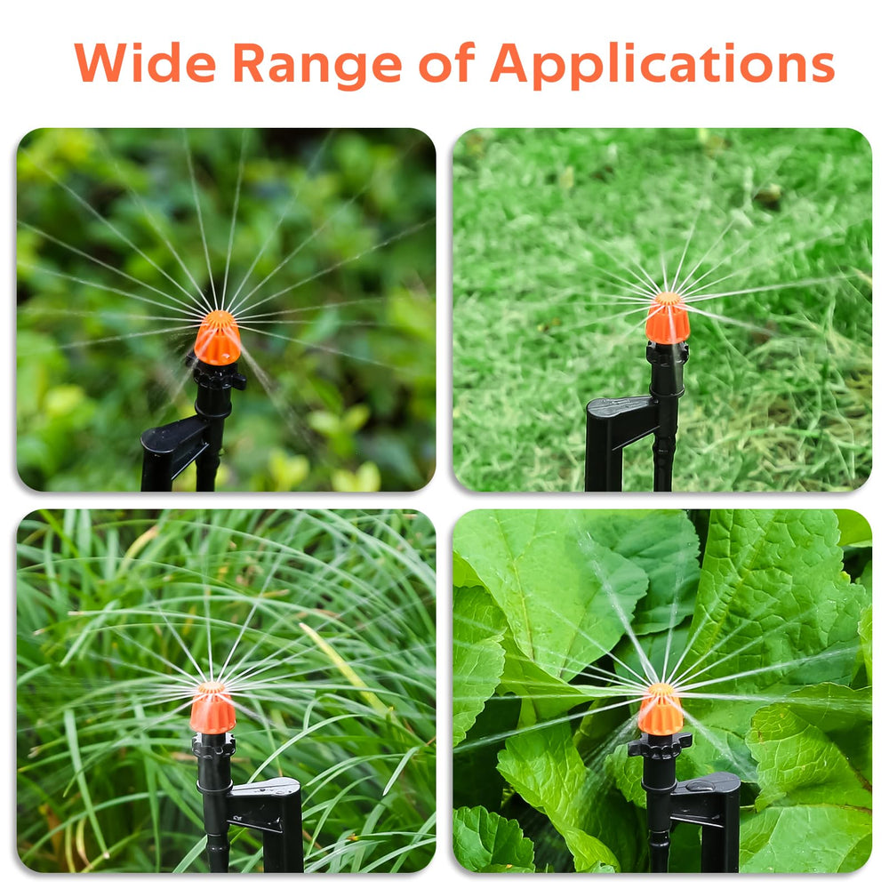 La Farah 360° Drip Sprinkler Head in a garden setting