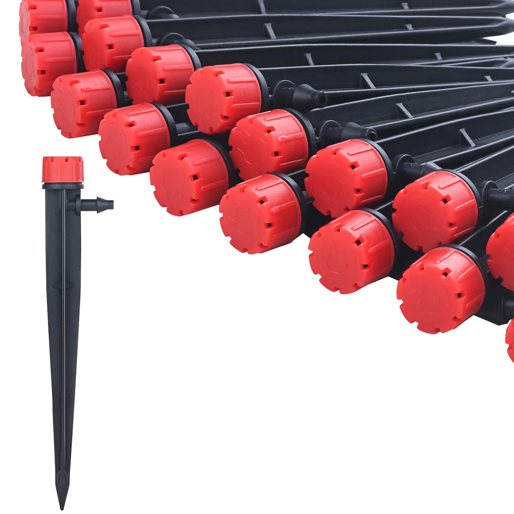 La Farah 50pcs Adjustable Drip Irrigation Emitters in red