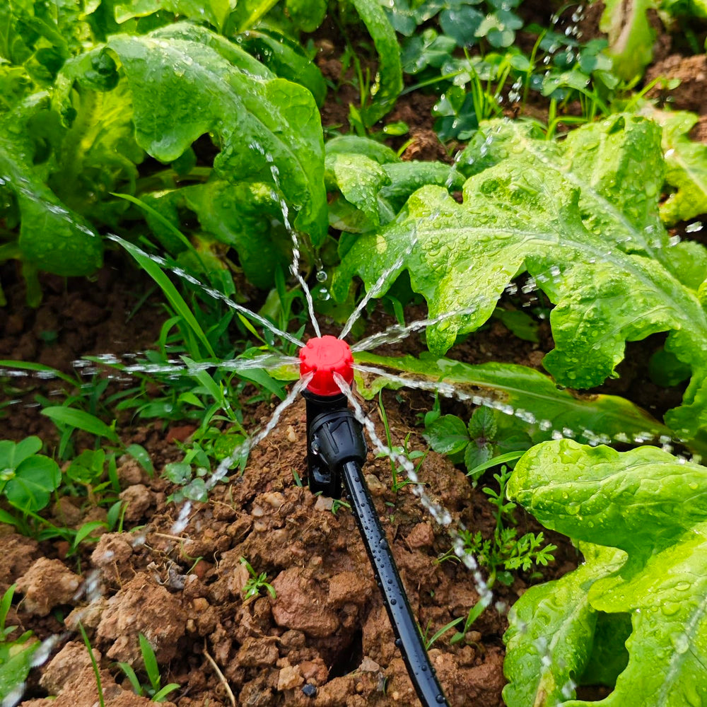 La Farah drip emitter in use in a garden setting