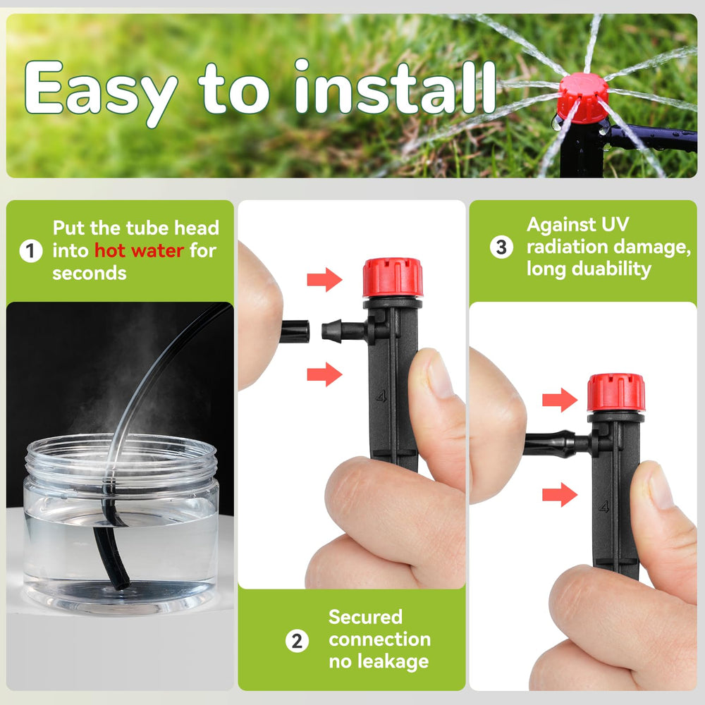 La Farah drip emitter installed in garden pot