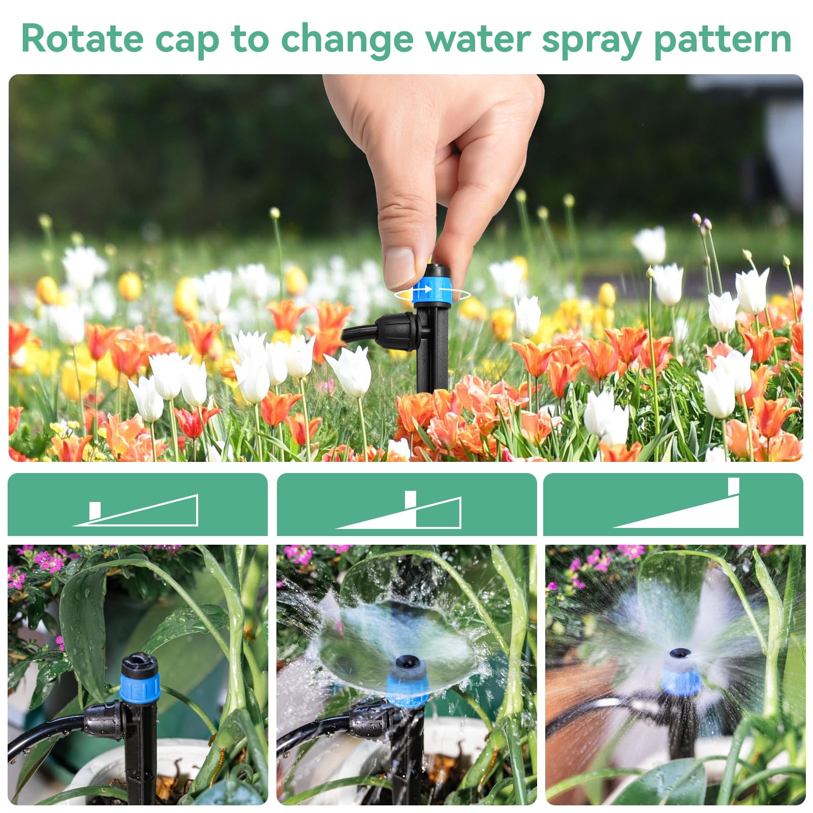 La Farah drip irrigation emitter layout on table