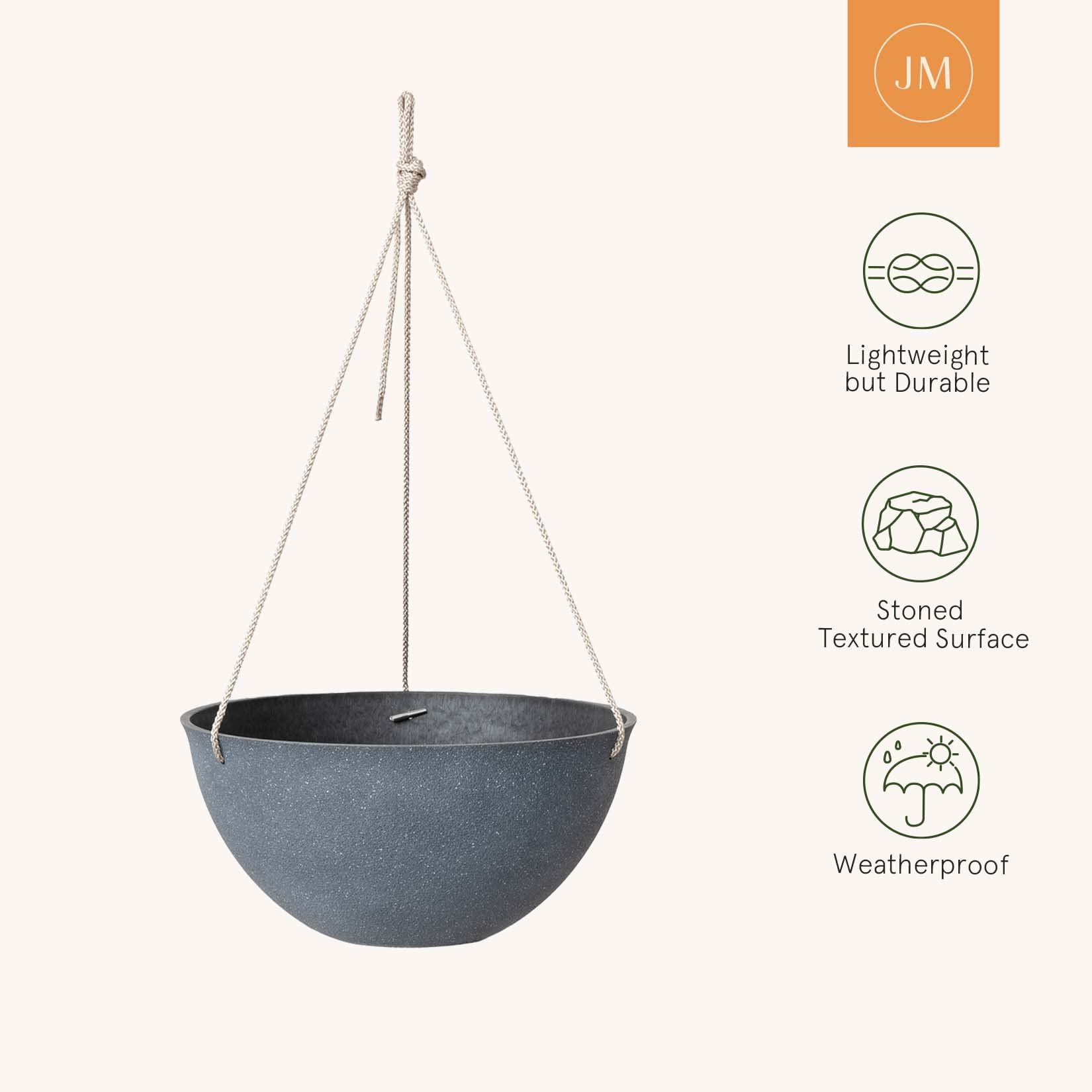LA JOLIE MUSE Hanging Planter Basket filled with lush green plants