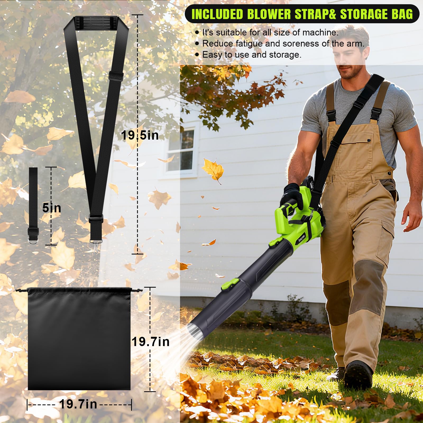 laapee cordless leaf blower lightweight design