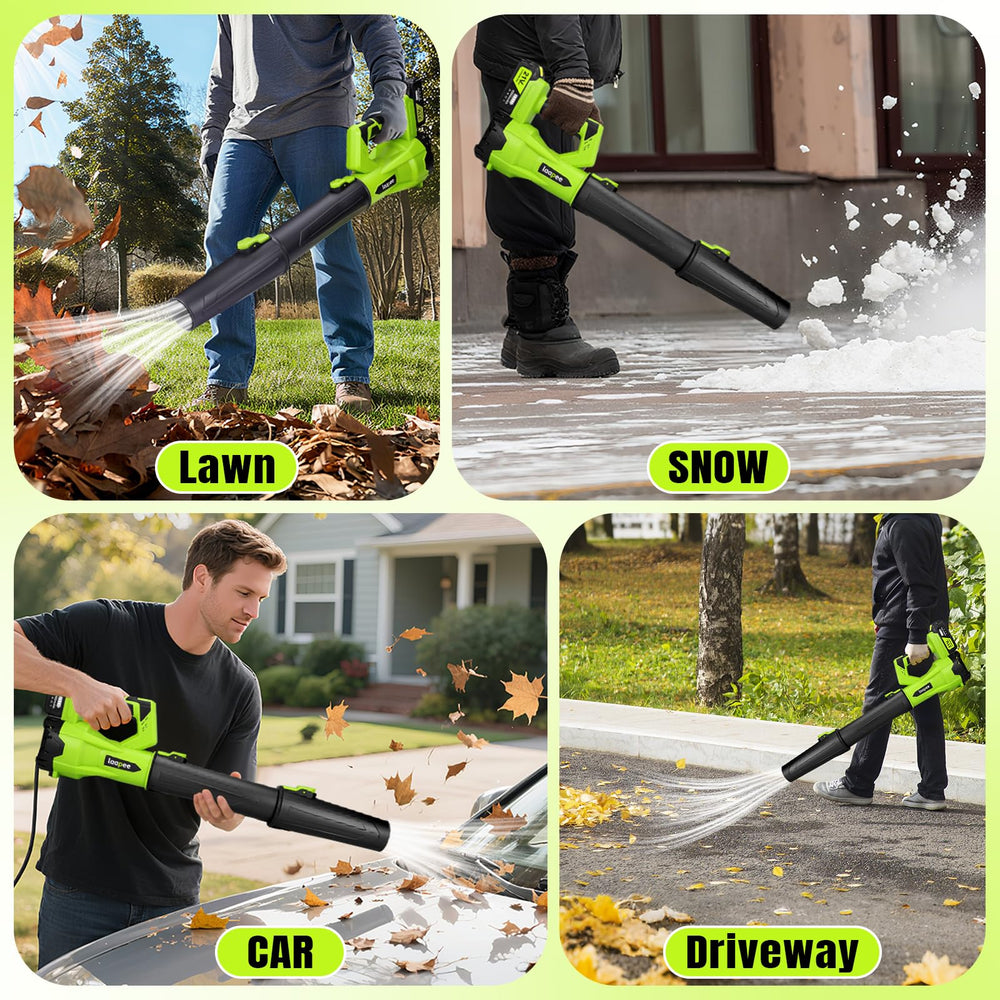 laapee cordless leaf blower packaging and contents