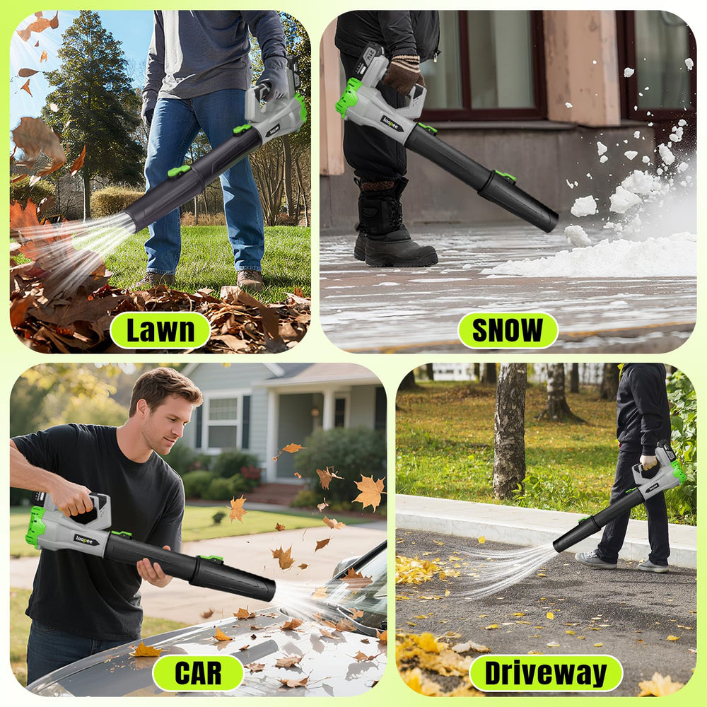 laapee cordless leaf blower with accessories in storage bag