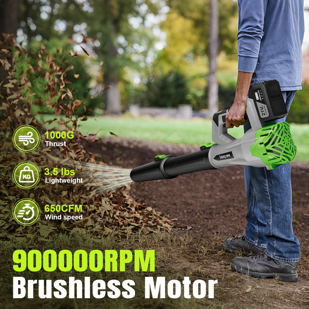 laapee cordless leaf blower with battery and charger