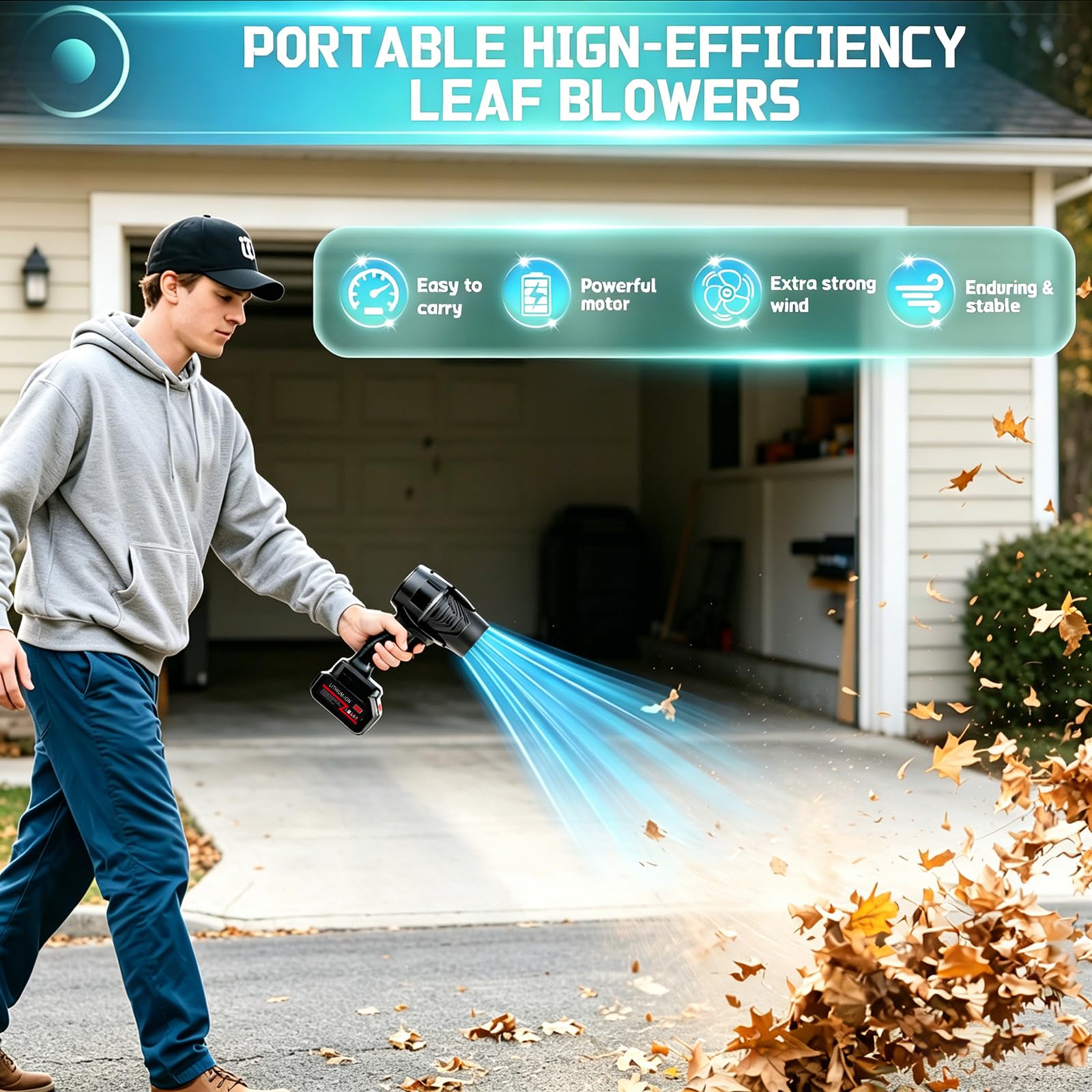 laapee Leaf Blower showing back cover detail