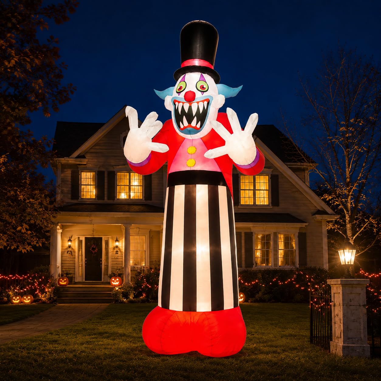 LAASOFANI inflatable clown ghost with festive decorations