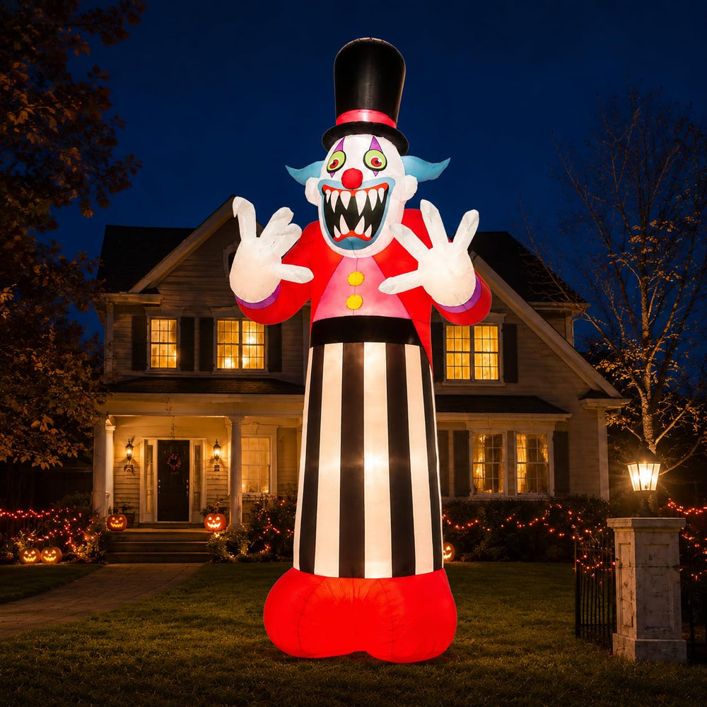 LAASOFANI inflatable clown ghost with festive decorations