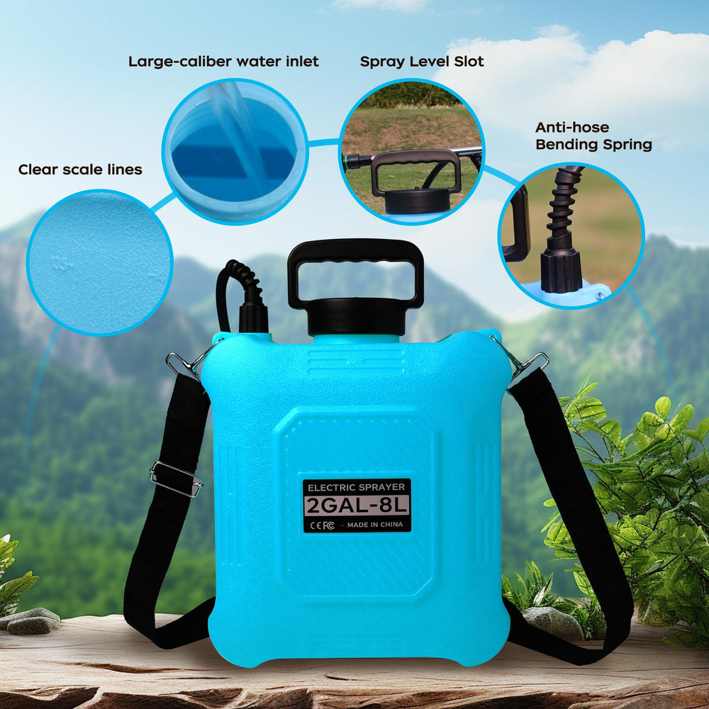 LABAAOAO electric sprayer in use in a garden