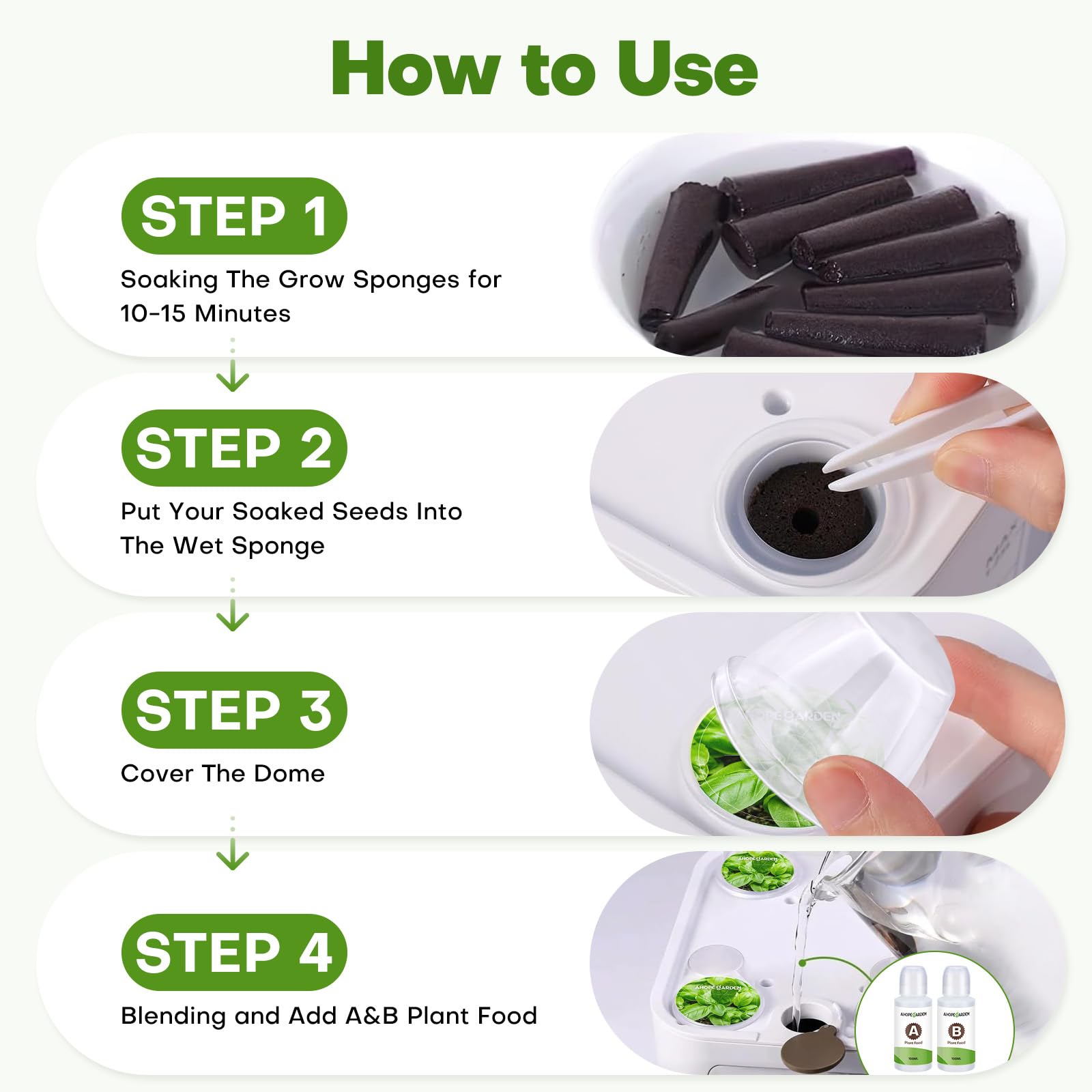 Labeling pods for plants in Ahopegarden Hydroponic Pods Kit