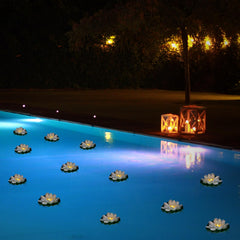LACGO 6-inch Floating Lotus Light with green pad