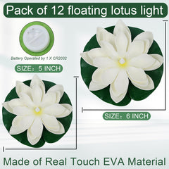 LACGO Floating Lotus Light blooming on water surface