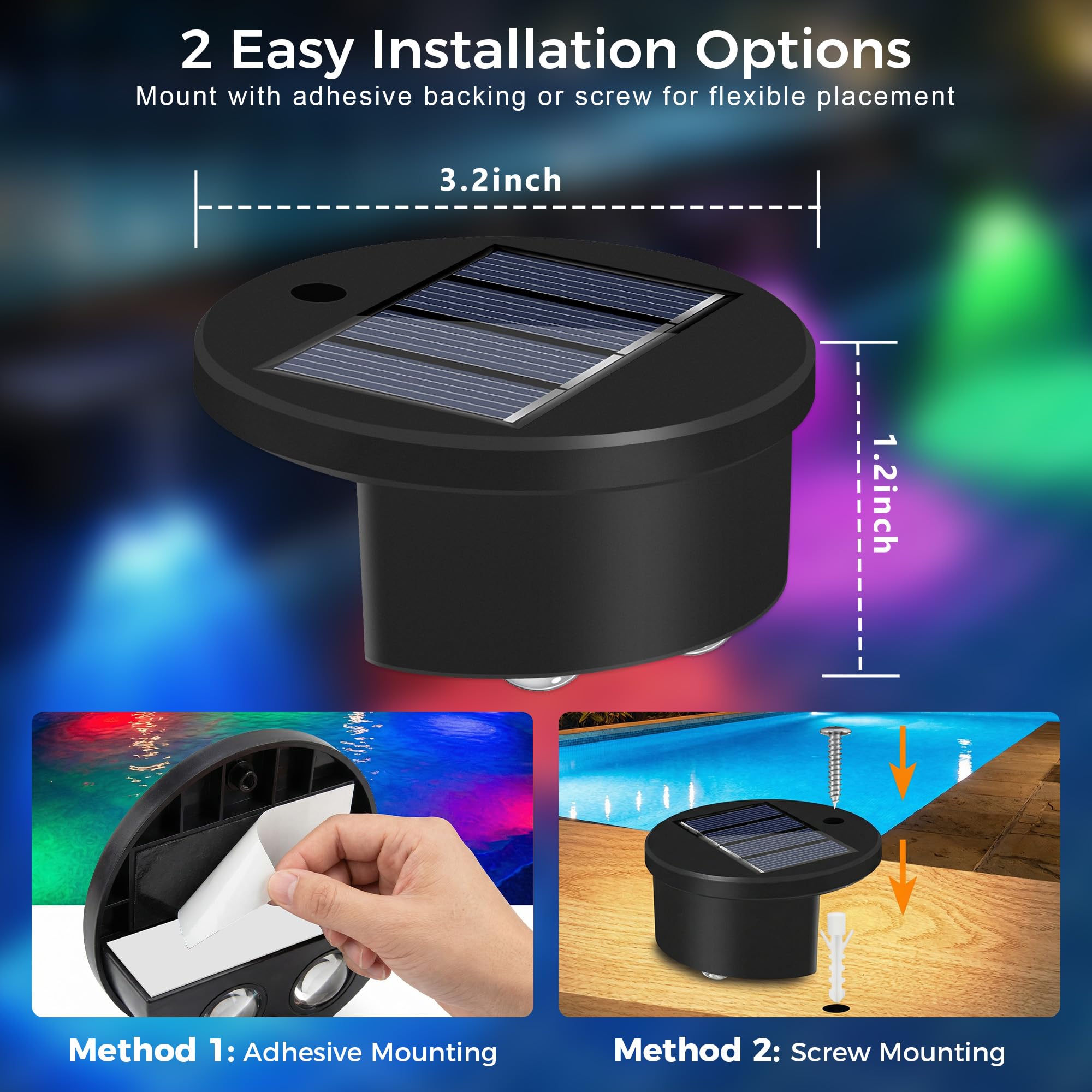 LAFULIT Solar Poolside Lights package contents display