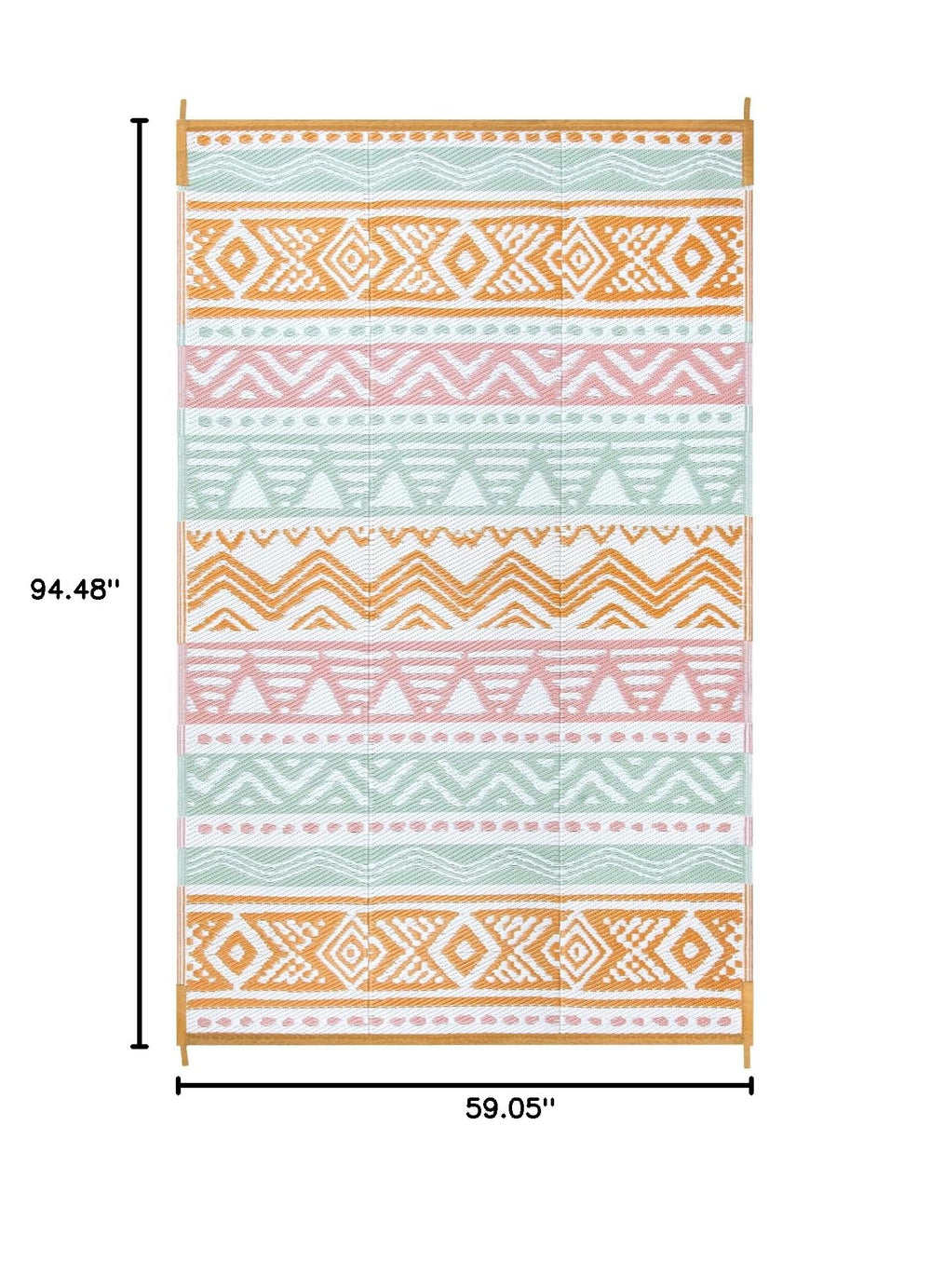 Lahome Outdoor Rug 5x8ft waterproof material close-up