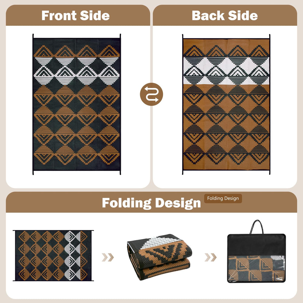 Lahome Outdoor Rug 6x9 lightweight and portable