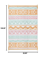 Lahome Outdoor Rug 6x9 rolled up with carrying bag