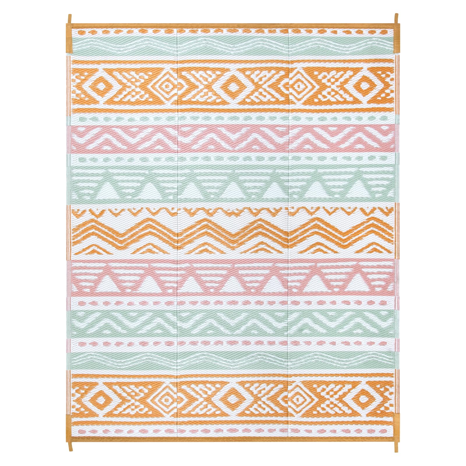 Lahome Outdoor Rug 8x10 with children playing