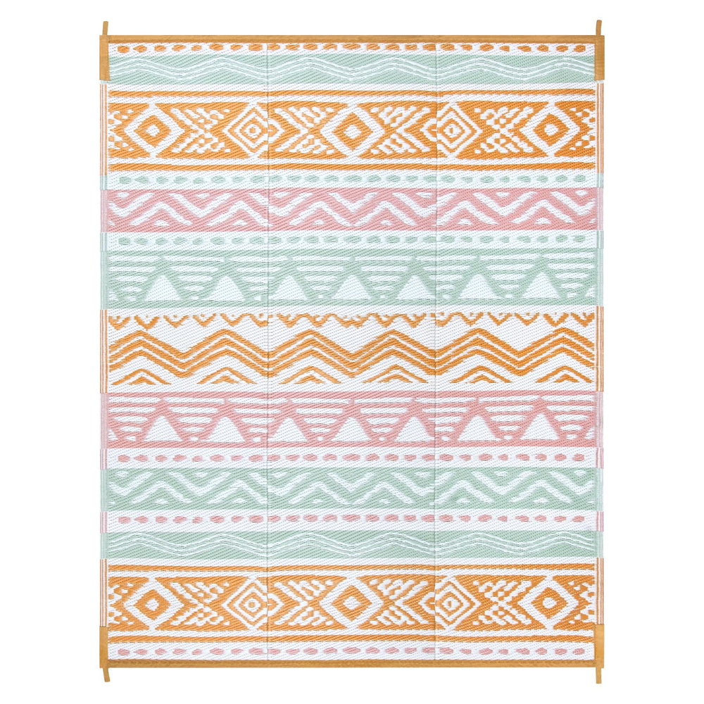 Lahome Outdoor Rug 8x10 with children playing