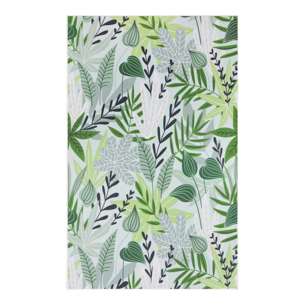 Lahome outdoor rug in living room with furniture
