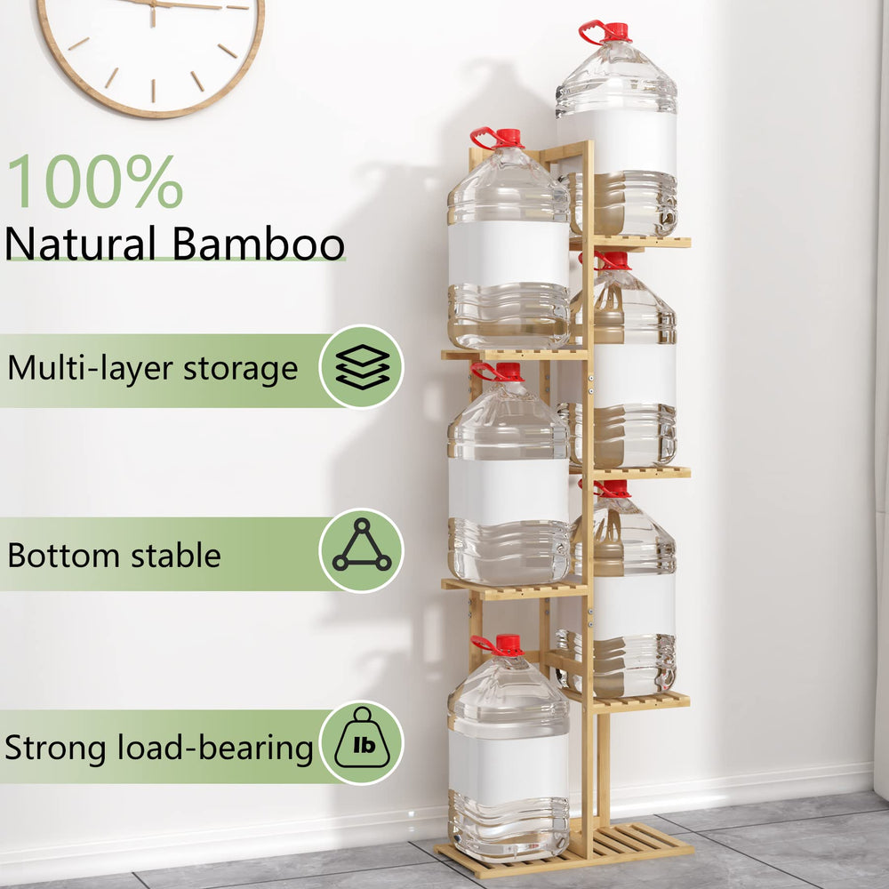 Laiensia Bamboo Plant Stand 6 Tier in outdoor setting