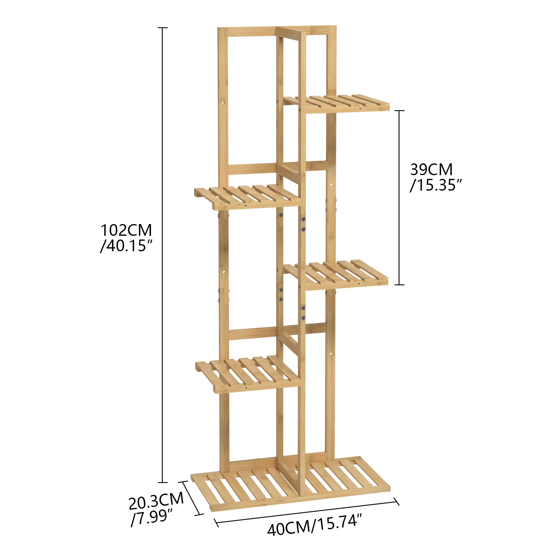 Laiensia Bamboo Plant Stand assembling tools and instructions