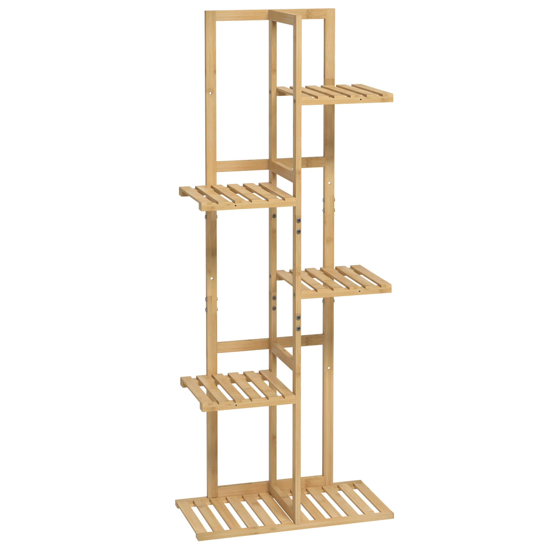 Laiensia Bamboo Plant Stand with decorative items on display