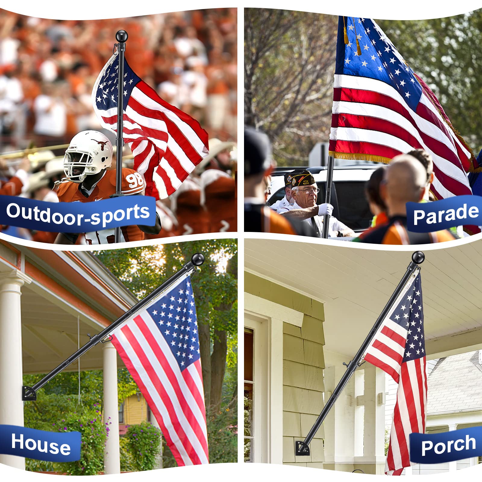 LAKEROD flag pole kit assembly instructions and included parts
