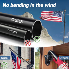 LAKEROD flag pole kit showing the hardware included