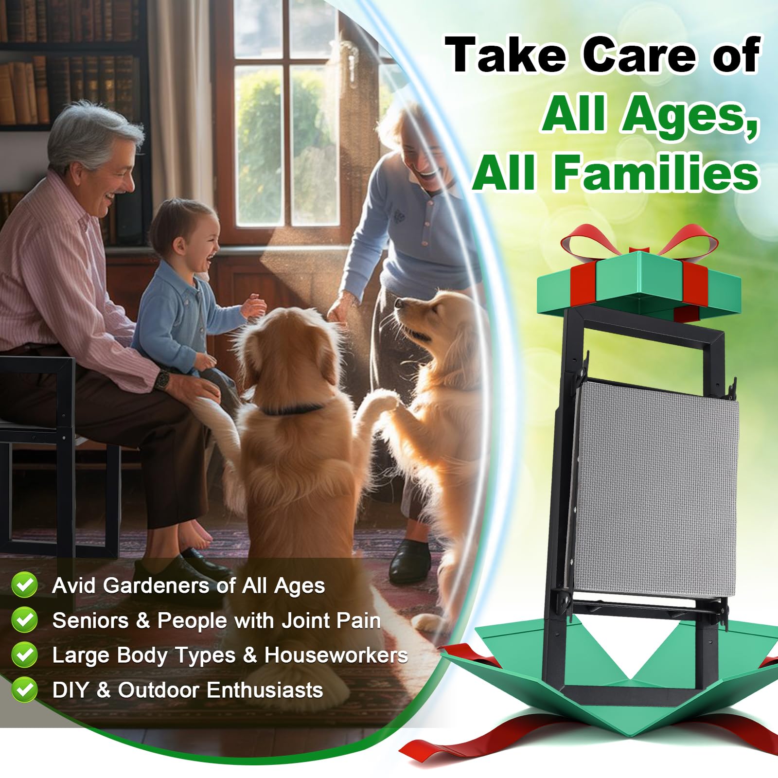 LAKEROD Garden Kneeler and Seat with packaging view