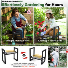 LAKEROD Garden Kneeler set up in a garden