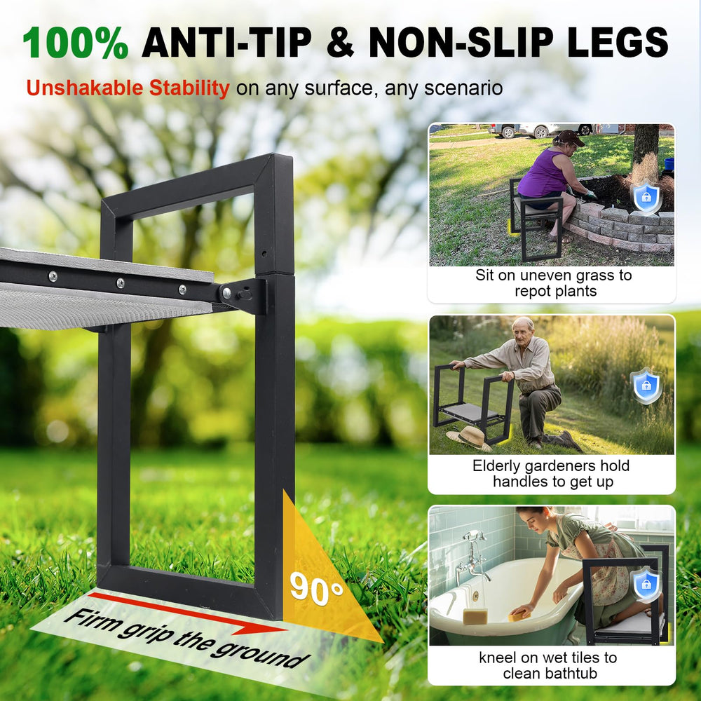 LAKEROD Garden Kneeler side view with ergonomic handles