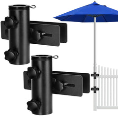 Lalafancy Patio Umbrella Holder front view with adjustable clamp