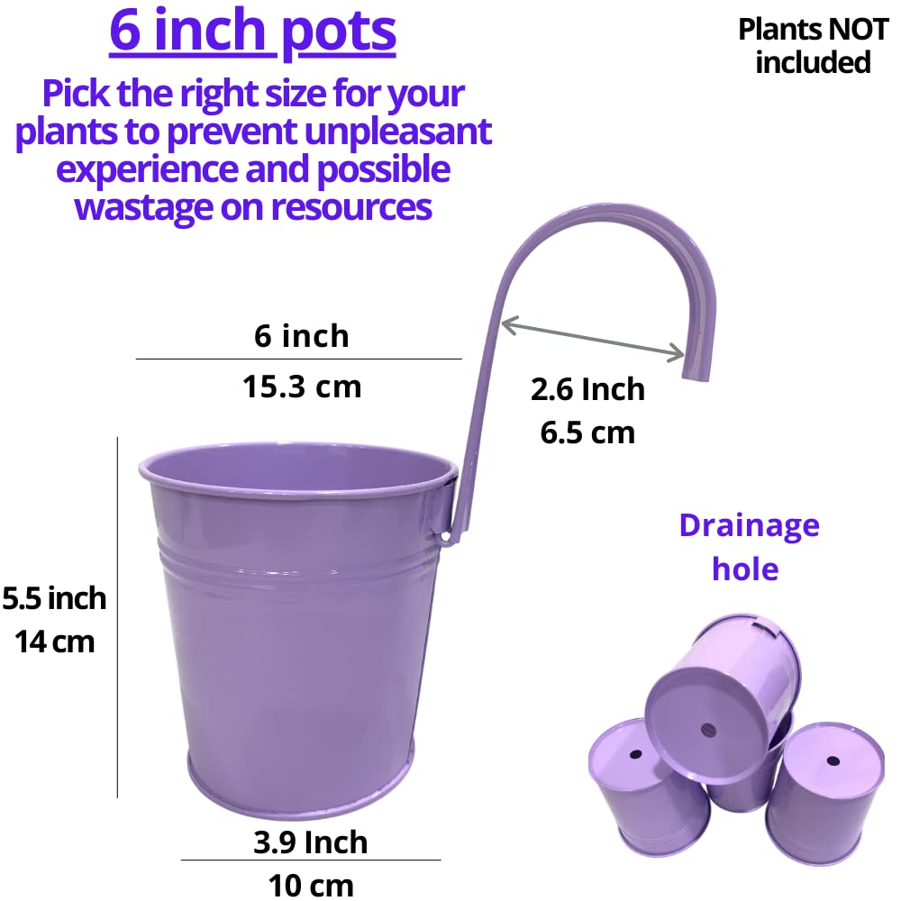 LáLáGreen 10-pack of colourful metal pots displayed outdoors